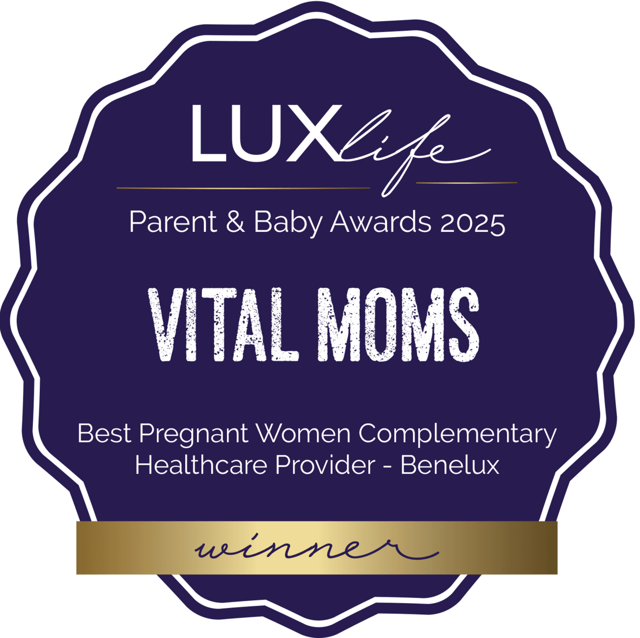 Vital Moms LuxLife Award Winners Badge